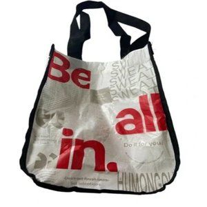 reusable shopping bag Be All In white red black snap Closure Small